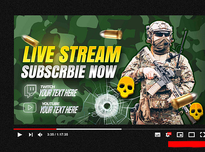 LIVE STREAM youtube thumbnail design graphic design illustration logo typography