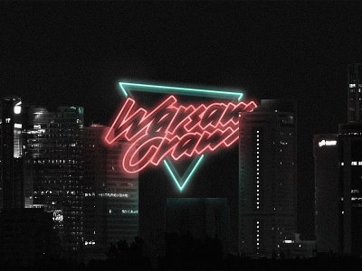 Warsaw Crawl logo visual brand identity branding branding concept branding design logo logo design logodesign logodesigner logos logotype neon outrun photoshop art retrowave typography vector