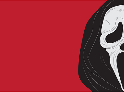 Ghost Face - Scream adobe illustrator fan art horror illustration