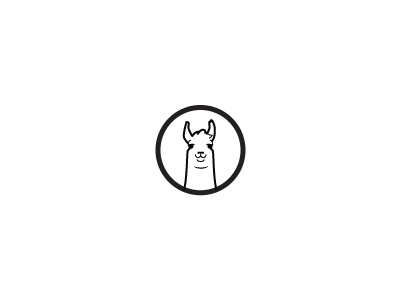 Llama icon bw icon llama