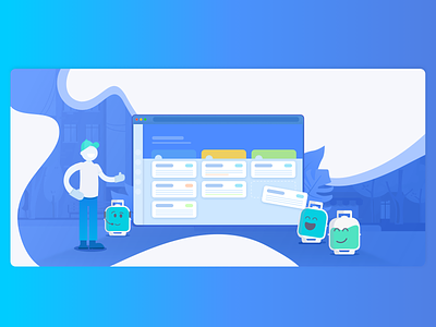 [Chama] Welcome Page design flat illustration onboarding ui