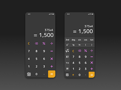 DailyUI #004 - Calculator branding dailyui dailyui uidesign mobilea dailyuu design graphic design illustration logo ui vector