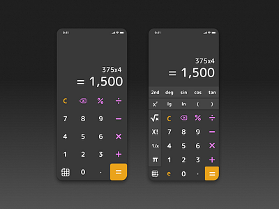 DailyUI #004 - Calculator