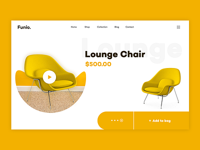 Furnio Product Page app ecommerce interaction minimaldesign product shop store ui ux webdesign website