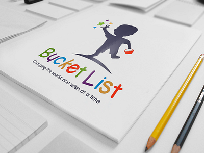 Bucket List Logo child colorful education inspiration logo minimal ngo photoshop sketching trending wishes