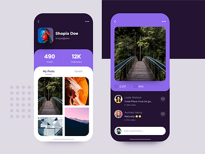 Social Media App design inspiration iosapp newconcept ui ux