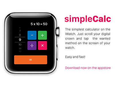 Daily UI: Day 004 - Calculator 004 app apple watch calculator dailyui iwatch