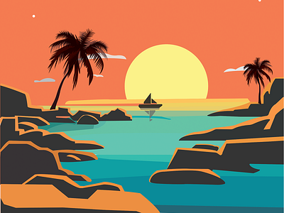 Creative Evening Vector Design by Naba Ahtasham on Dribbble