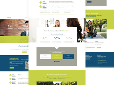 Proposed Homepage for a Student Loan Service aspire clean modern website finance finance website goals graduation graduation website homepage iowa loans modern website reach your goals student student loan student website student work web design