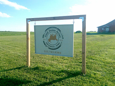 Hand Painted sign for Goat Down Acres. acre farm goat lettering paint sign sign painter