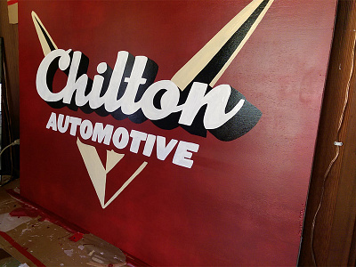 Hand Painted Chilton Automotive Sign auto automotive car paint sign sign paint vehicle