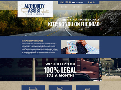 Authority Assist Website Proposal truck trucking web design website