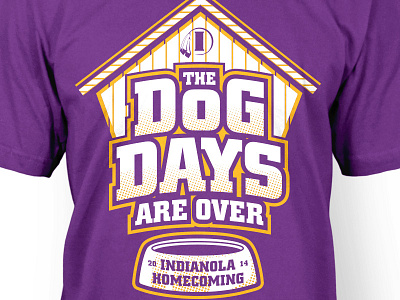 Indianola High School Homecoming Shirt dog dog house halftone high school homecoming iowa school type vector