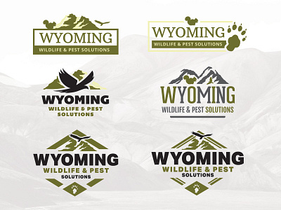 Logo Options for Wyoming Wildlife & Pest Solutions bird mountains outdoors pest solutions squrriel wildlife wyoming