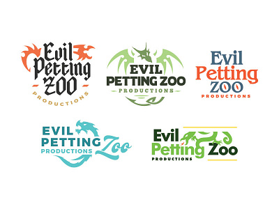 First Round of Logo Options for Evil Petting Zoo Productions
