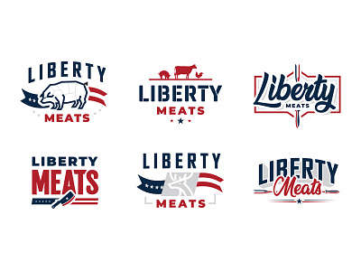 First Round Logo Options for a local butcher