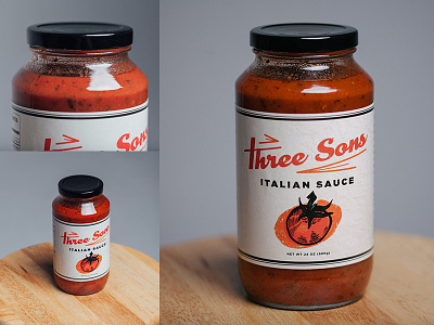 Three Sons Italian Sauce Packaging