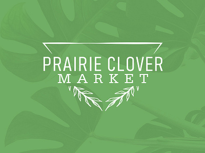 Prairie Clover Market Logo beauty boutique floral florish flower iowa market palm plant prairie
