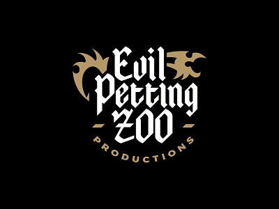 Evil Pedding Zoo Logo Option dark dragon evil medieval petting zoo production video zoo