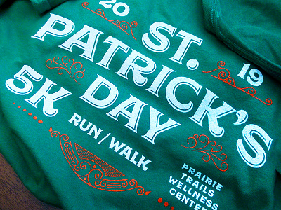 St. Patrick's Day 5K Shirt Design 5k apparel clover holiday iowa march run run apparel run shirt screen print st patricks day walk