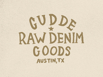 Gudde Raw Denim Goods apparel atx austin austin texas branding clothing craft denim fine goods handmade sew sewing texas text type typography