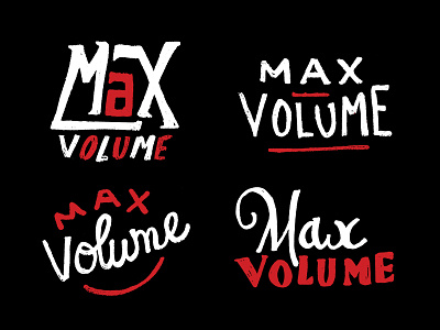 Max Volume beat drawing gritty hand lettering jam letters max volume music rock volume