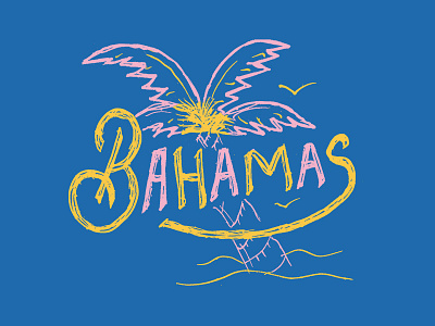 Bahamas bahamas beach breeze coast cruise hand lettering island palm palm leaf palm tree sand summer travel trip tropical tropics vacation