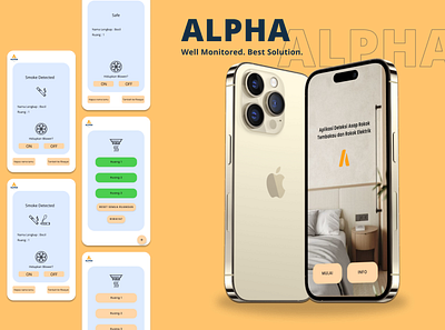 Application Design - "ALPHA" for My Internet of Things Project app design typography ui ux