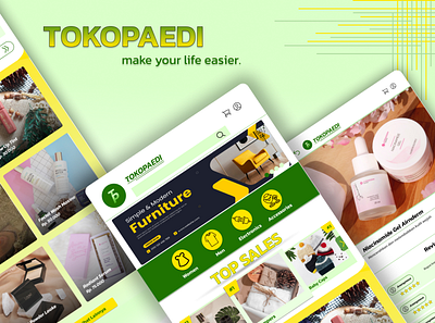 Website Design - "Tokopaedi" for e-commerce purposes design ui ux