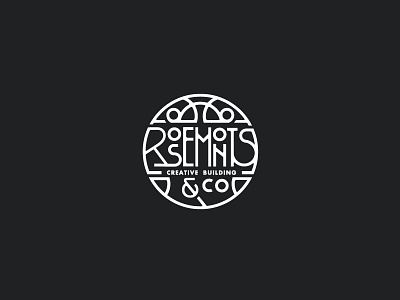 Rosemonts art nouveau identity logo logodesigner type vector