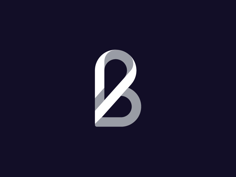 Letter B identity logo typography letter b