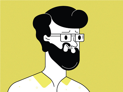 Male Character beard character eyeglass face illustration male men