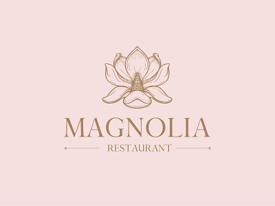 Magnolia floral flower graphicdesigner logo logotype magnolia restaurant