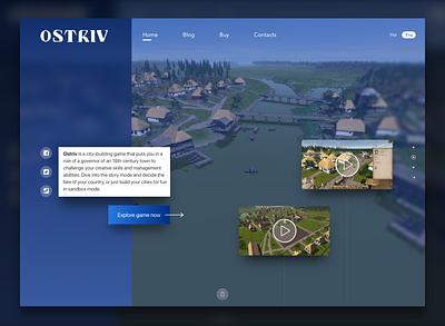 Ostriv game - landing page game game design landing landing page landingpage microsite single page ui ux ui design uidesign ux webdesign website