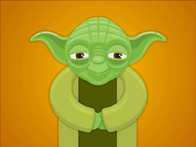 Scary Yoda animation dracula halloween illustration master yoda