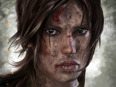 Lara Croft action adventure blood danger dirty eyes female game girl hair heroine lara croft reborn survival survivor tomb raider videogame water woman