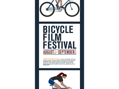 Bicycle Film Festival design flat illustration illustrator minimal vector
