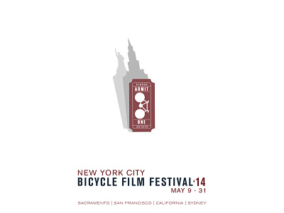 Bicycle Film Festival | Opt 2 design flat illustration illustrator minimal typography vector