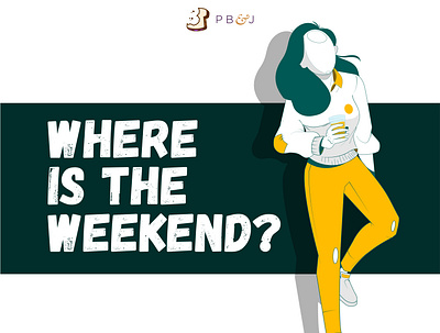 Where is the Weekend? clean design flat illustration illustrator minimal vector