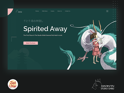 Studio Ghibli (Spirited Away) Website UI