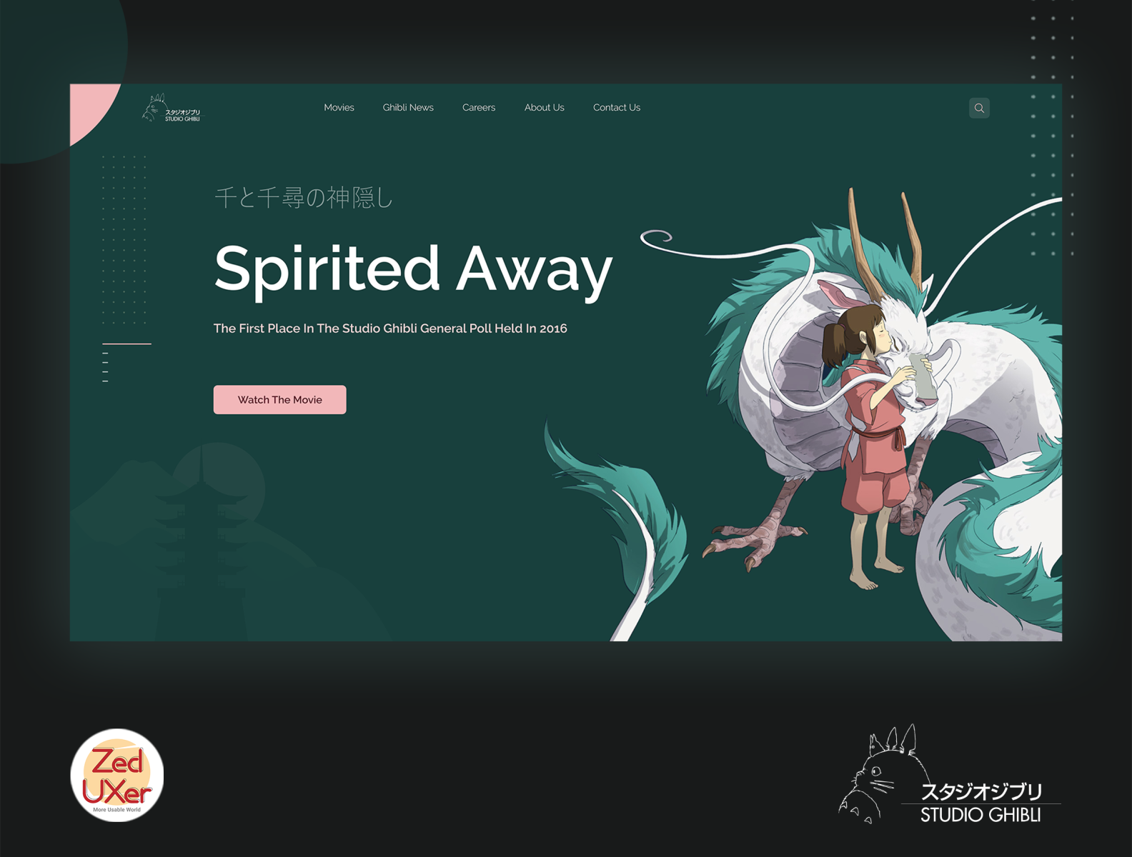 Studio Ghibli (Spirited Away) Website UI by Ziad Fteha on Dribbble