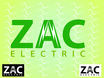 ZAC electric Logo design | word logo branding design graphic design illustration illustrator logo logo designer logo designing ui vector