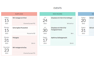 Event overall view calendar event flat