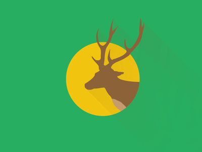 App Icon app deer flat hunting long shadow