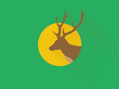 App Icon app deer flat hunting long shadow