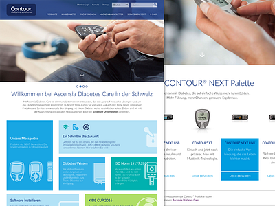 Contour Diabetes healthcare responsive webdesign website