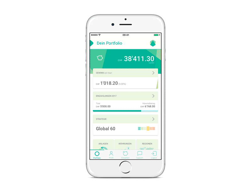 VIAC Donut Navigation app appdesign donut finance fintech mobile