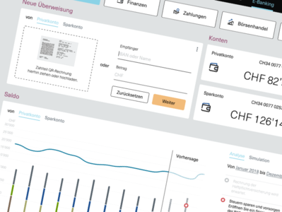 Visual Mockup for a E-Banking Application