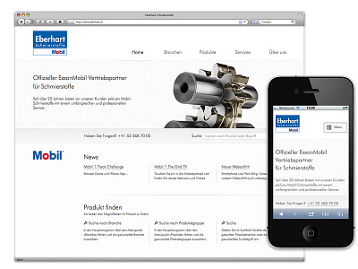 Eberhart mobile site responsive website