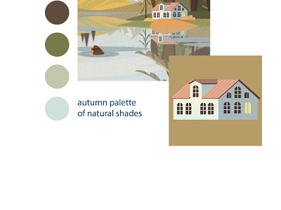 autumn palette design illustration minimal vector